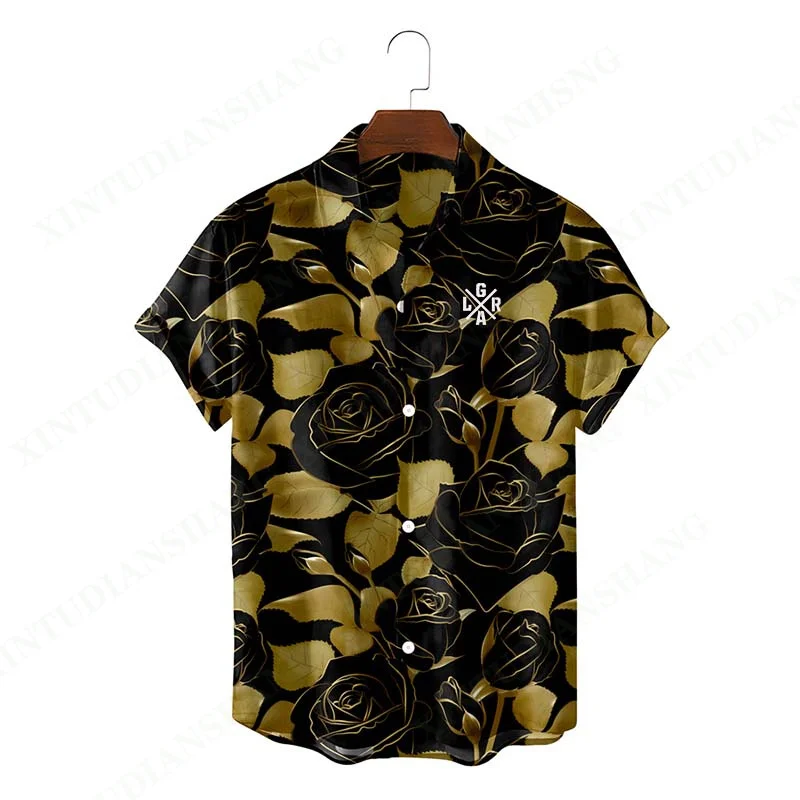 Camisa de fiesta para hombre Loose Rider, camisa hawaiana de manga corta de verano de material fino, camisa para hombre, camiseta para hombre