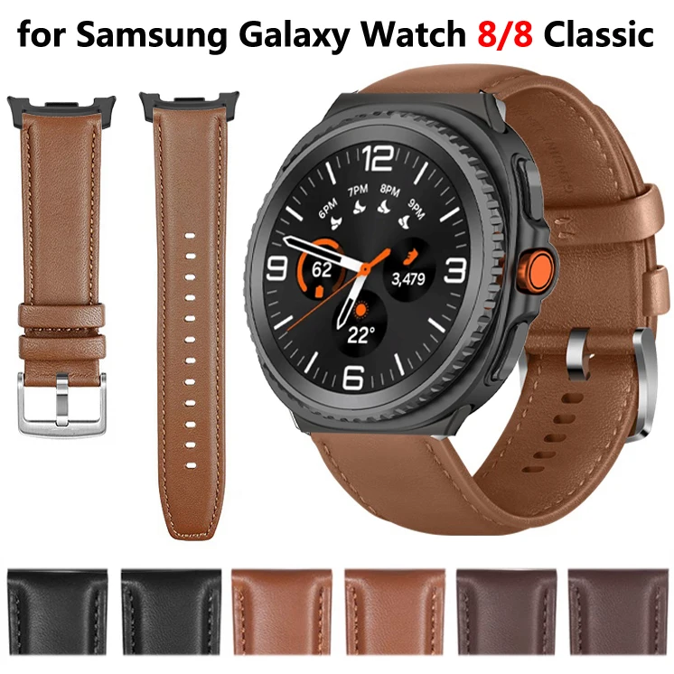 High-Quality Genuine Leather Watchband - Classic Smartwatch Strap Wrist Belt Bracelet