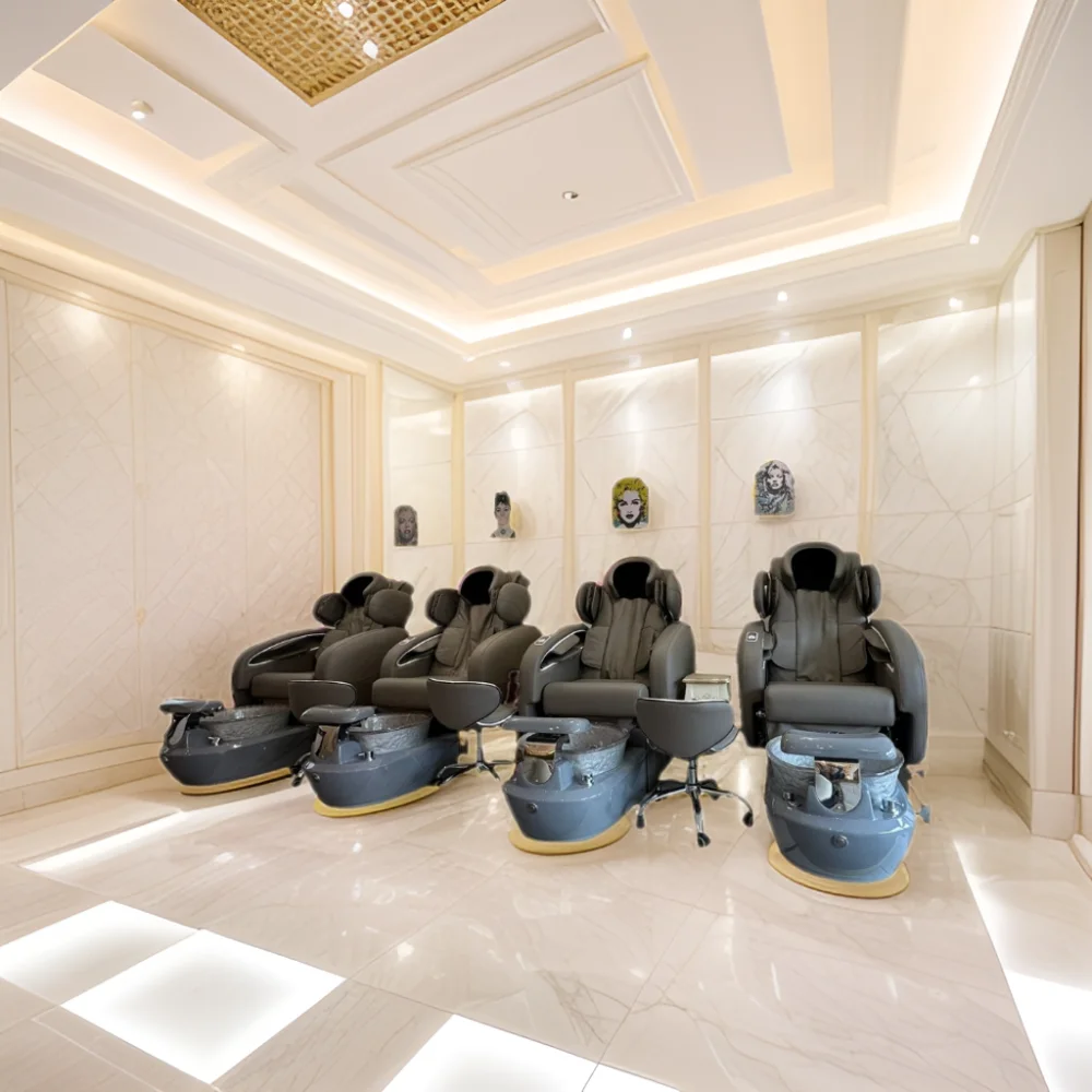 ETL Two Side Armrest Sliding With Fixed Remote Control  Luxury Spa Pedicure-Chair 3