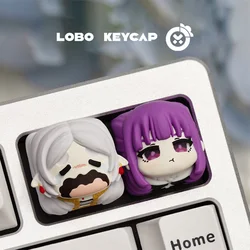 Frieren & Fern Anime Keycaps - Custom Mechanical Keyboard Decoration Gift Edition (A set of 2)