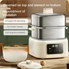 220V 4L Electric Food  Steamer with Stainless Steel Intelligent 2 Layers and Large Capacity for Breakfast Steaming and Stewing 3