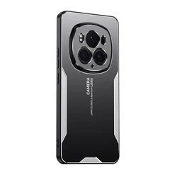 Premium Metal Aluminum Protective Case with Frosted Finish for Honor Magic 6 Pro - Fingerprint Resistant (Silver)