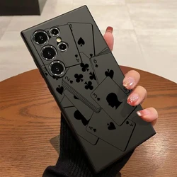Monochrome Playing Cards Design TPU Protective Phone Cover - S23 Ultra 5G (Black DQMYZMAJF)