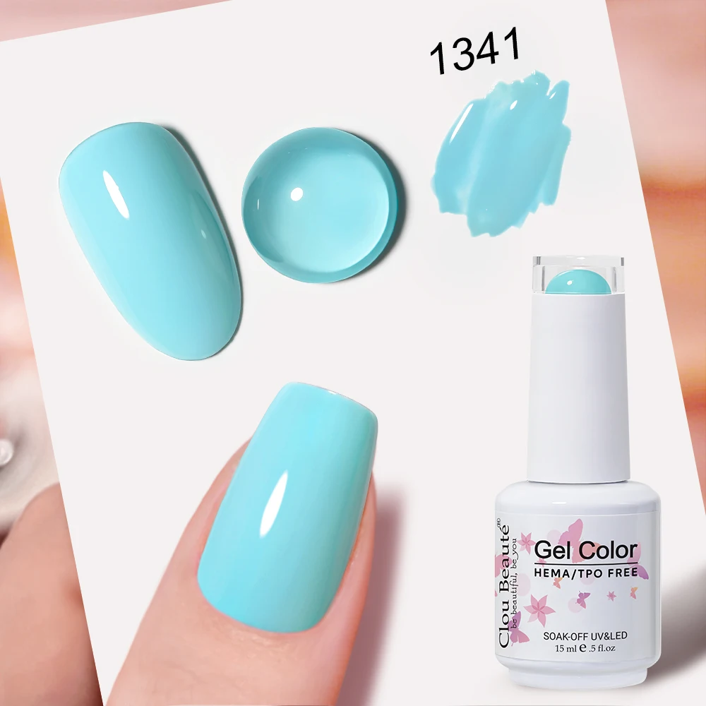 Clou Beaute Full Coverage Dark Red and Grey Gel Nail Polish