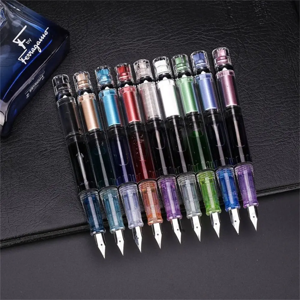 Painting Student Transparent EF Nib Business Large Capacity Piston Fountain Pen Fountain Pen Ink Pens Writing Pen