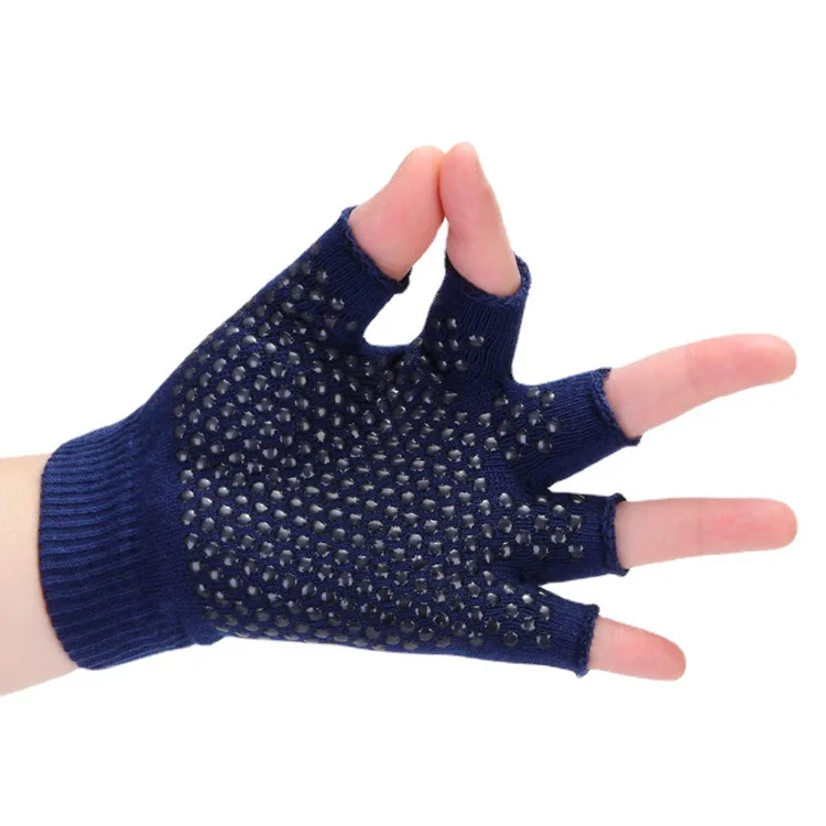 Non-slip Yoga Gloves Half Finger Open Finger Yoga Gloves Sweat Absorbent Wear Resistant Cycling Gloves 2