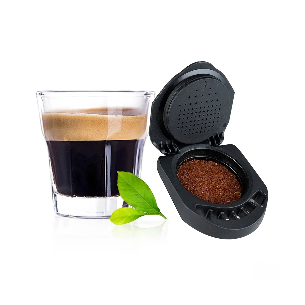

Capsule Adapter Convert to Powder Holder for Dolce Gusto Coffee Machine Reusable Coffeeware Pod+Powder Press Hammer