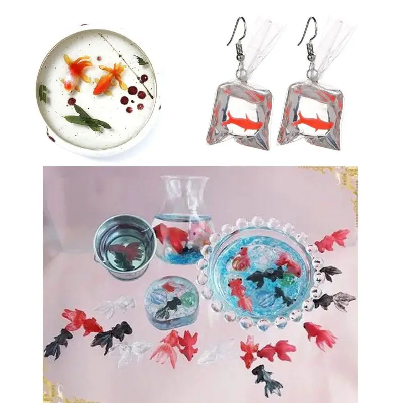 

Goldfish Lotus Leaf Earring Combination Silicone Molds Epoxy Resin DIY Craft Dropship