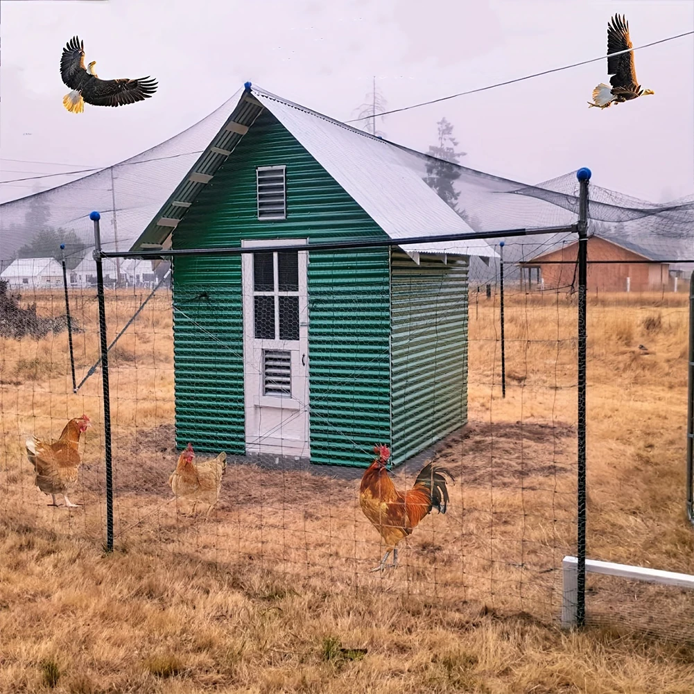 Nylon Bird Net Mesh Hawk Netting Protective Chicken Coop Netting 25 X 50 FT Heavy-Duty Netting for Garden Fruit Trees Plants