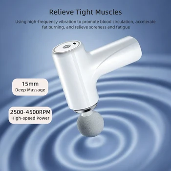 Mini Massage Gun Electric Neck Massager Back Neck Shoulder Body Massage Relaxation Fitness 6 Gear Electric Muscle Fasic Gun