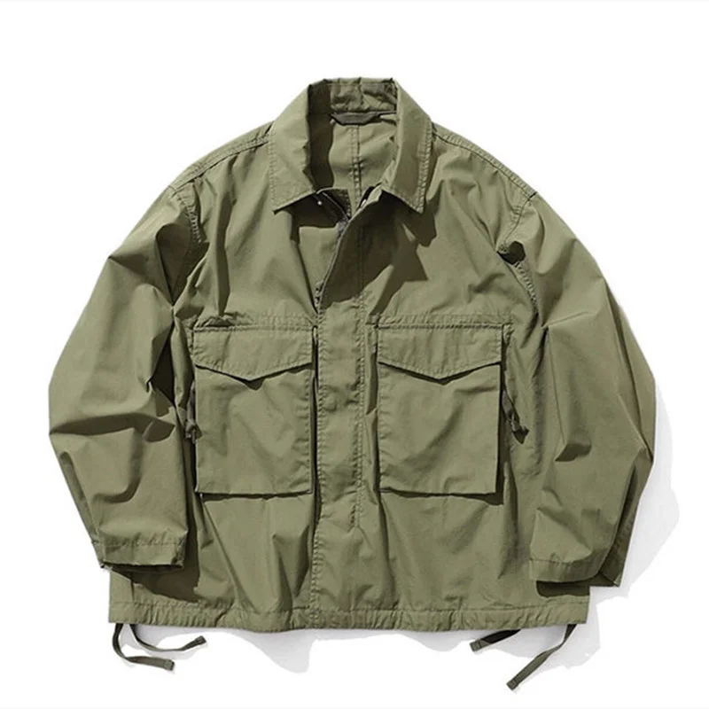 

M65 Japanese Military Style Loose 4-bag Tooling Jacket Outdoor Camp Hiking Trekking Riding Cardigan Windbreaker Cargo Stormsuit