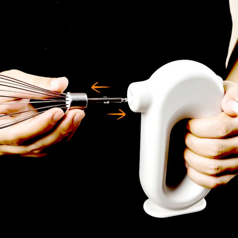 Portable Mini Electric Cordless Hand Mixer Whisk Rechargeable With Stainless Steel Whips 4 Speed Egg Butter Cream Kitchen Baking electric whisk electric egg beater