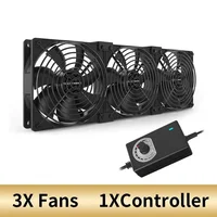 Kit de ventilateur de système de refroidissement de boîtier de serveur, machine minière BTC, armoire de poste de travail, grand volume d'air, haute vitesse, 12cm, 3000 tr/min, 12V 6