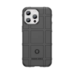Durable Military - Grade Shockproof Rugged TPU Shield Phone Case - iPhone 13 (Black)
