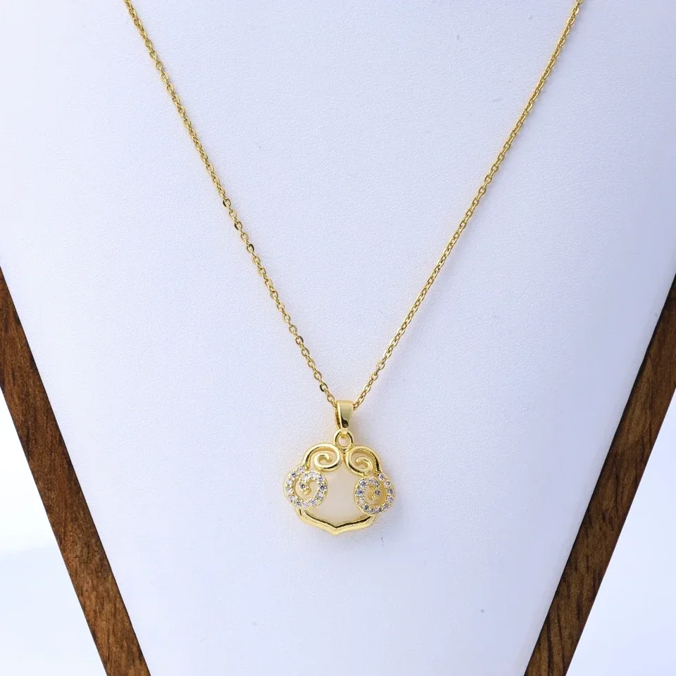 Ping An Lock Necklace Versatile Fashion Pendant