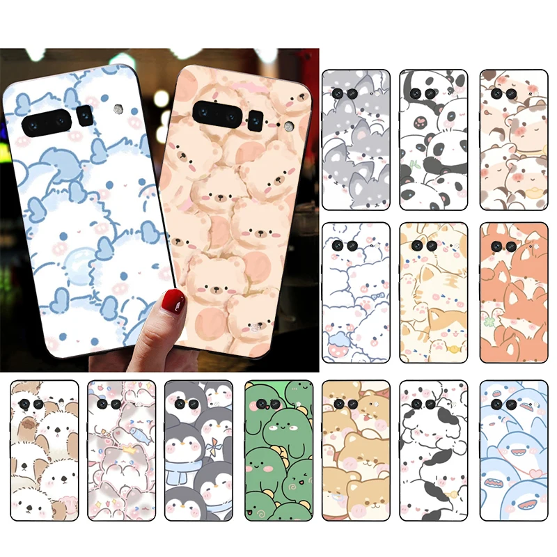 Cartoon Cute Baby Animal Dog Panda Phone Case Per Google Pixel 8 7 Pro 7A 7 6A 6 Pro 5A 4A 3A Pixel 4 Xl Pixel 5 6 4 3A Xl