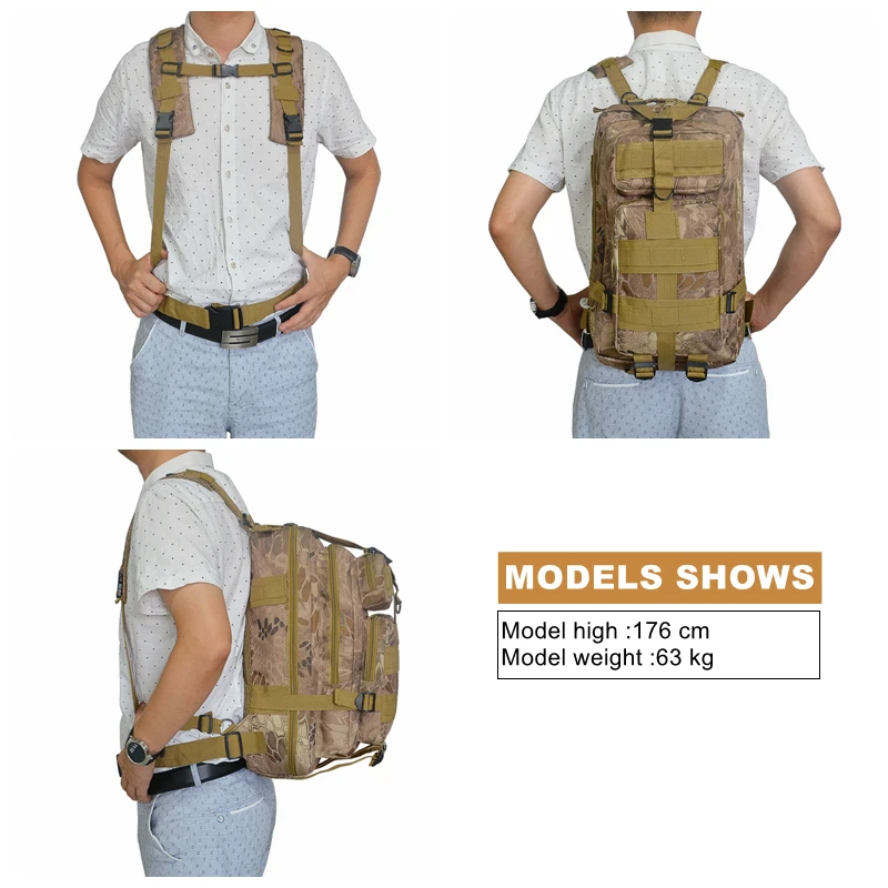 30L 900D Nylon Waterproof Backpack Outdoor Military Rucksacks Tactical Sports Camping Hiking Trekking Fishing Hunting Bag - Image 6