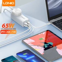 LDNIO Power Strip 65W 4 USB C Outlets With 2M Extension Cord Fast Charger For Laptop/Macbook/Ipad/Earphone/Mobile Phone Usb Plug - Image 2