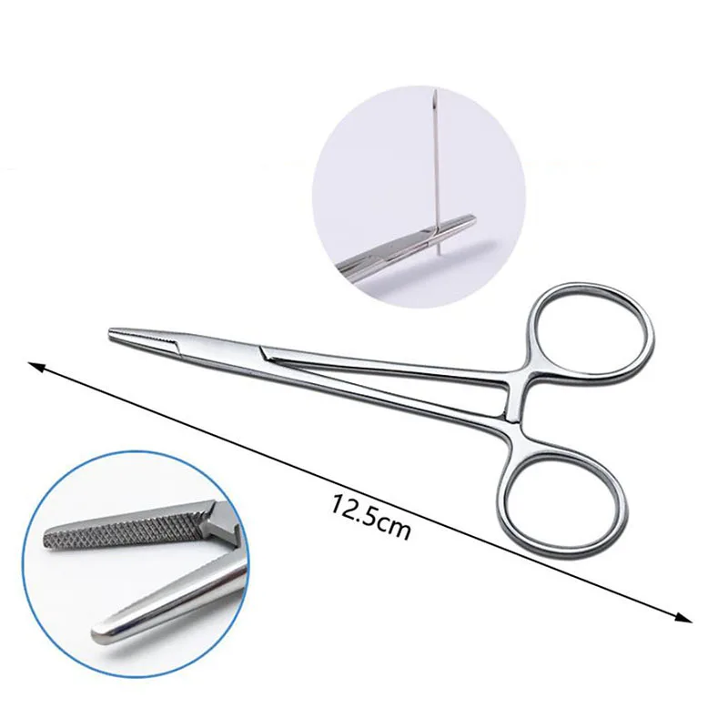 Piercing Tool 1Pc Surgical Steel Opening Closing Needle Ball Clamp Plier Different Open Shape Tweezers Piercing Professional Puncture Tool