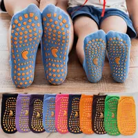 Kids Adults Anti-Slip Floor Socks Parent-Child Trampoline Cotton Breathable Socks Elasticity Sports Boys Girls Outside Children 1