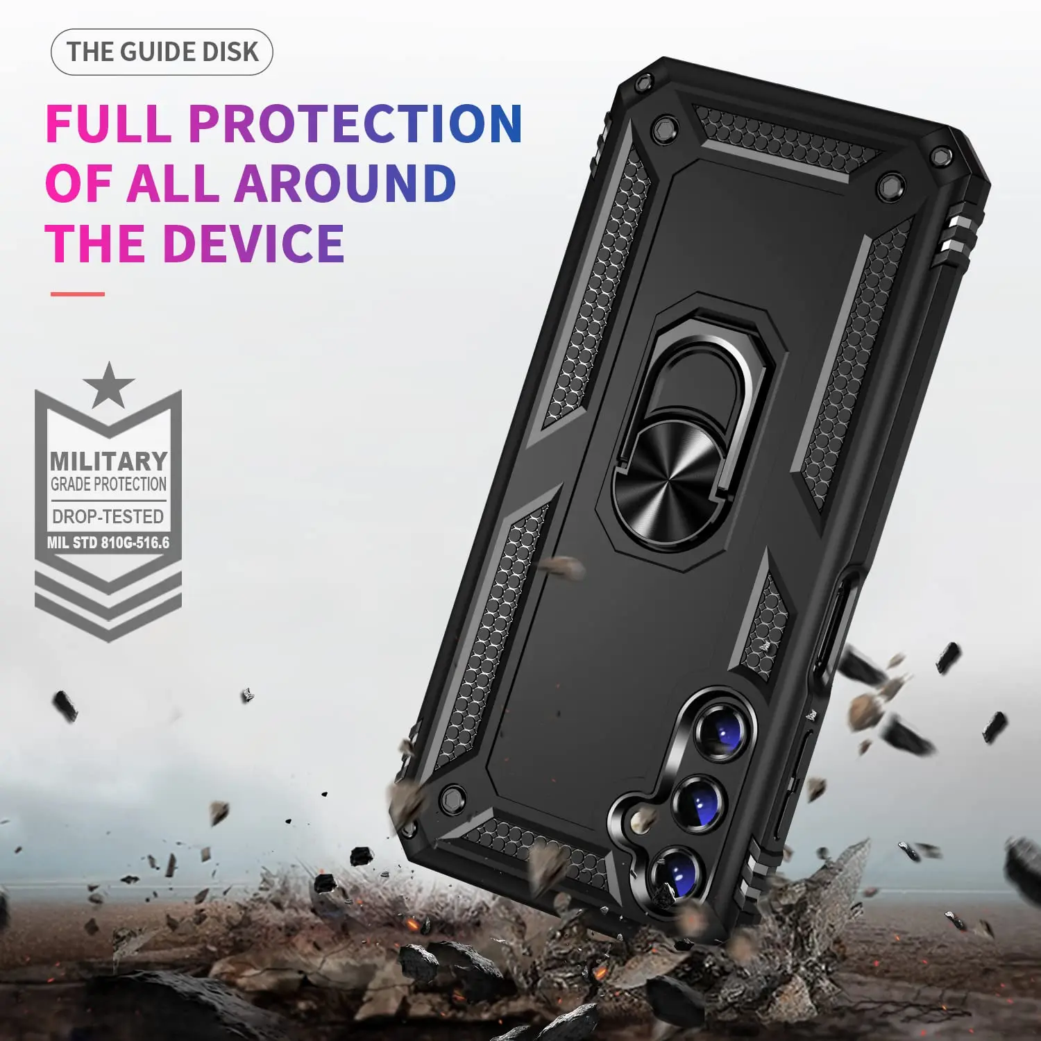 JSFS Heavy Duty Shockproof Protective With Kickstand For Samsung Galaxy S24 S23 S22 S21 S20 Ultra Plus FE Case_voghion.com