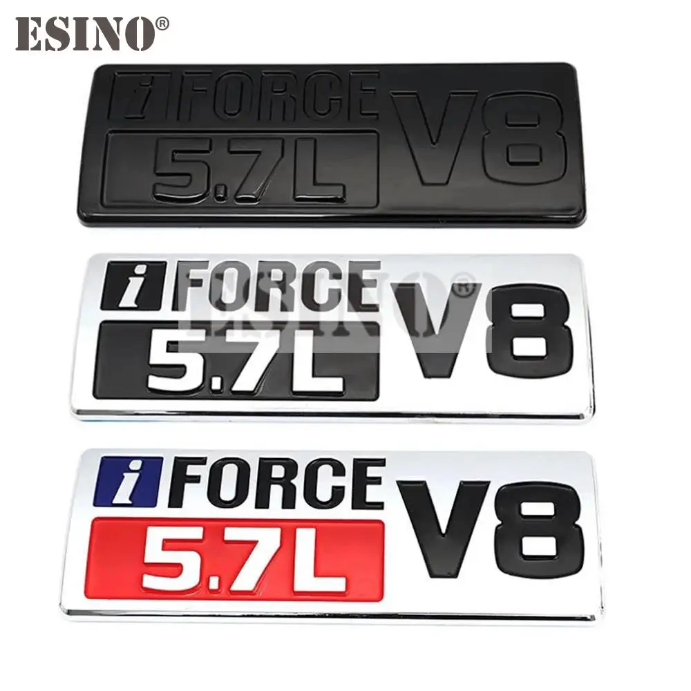 

Car Styling 5.7L V8 3D Feder Rear Trunk Metal Chrome Zinc Alloy Emblem Badge Decal Auto Accessory for Toyota Tundra IForce
