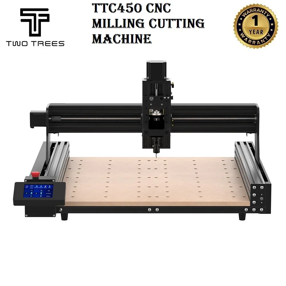 Twotrees CNC Router Machine TTC450 All Metal Frame CNC Milling Machine for Wood Metal Acrylic PCB PVC Carving Cutting twotrees 80w laser head laser module for engraving machine laser cutter wood acrylic cutting metal engraving laser module 450±nm