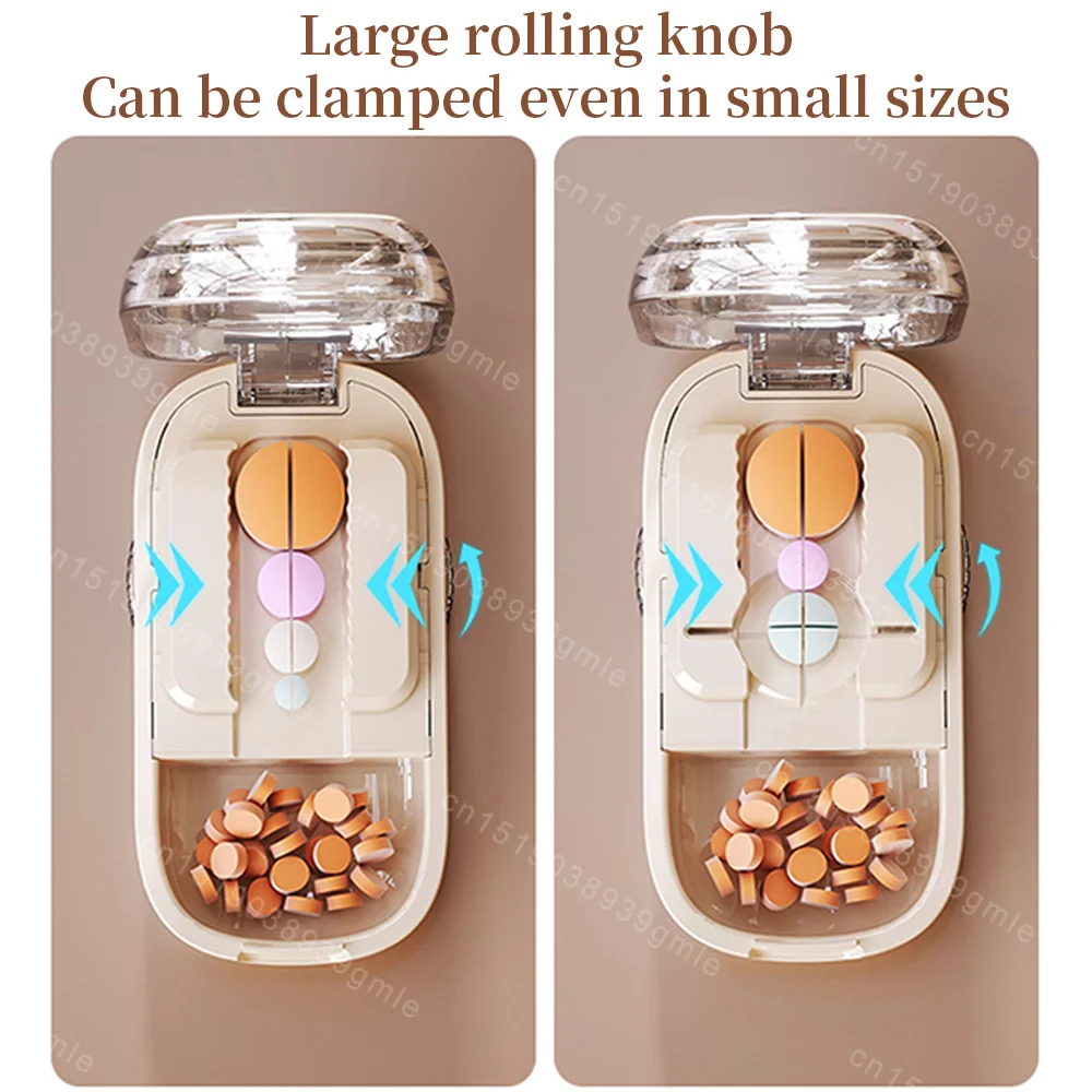 Pill Cutter Precise Cutting Medicine Splitter Home Dustproof Pill Cases Tablet Splitting Divider Container Organizer Storage Box