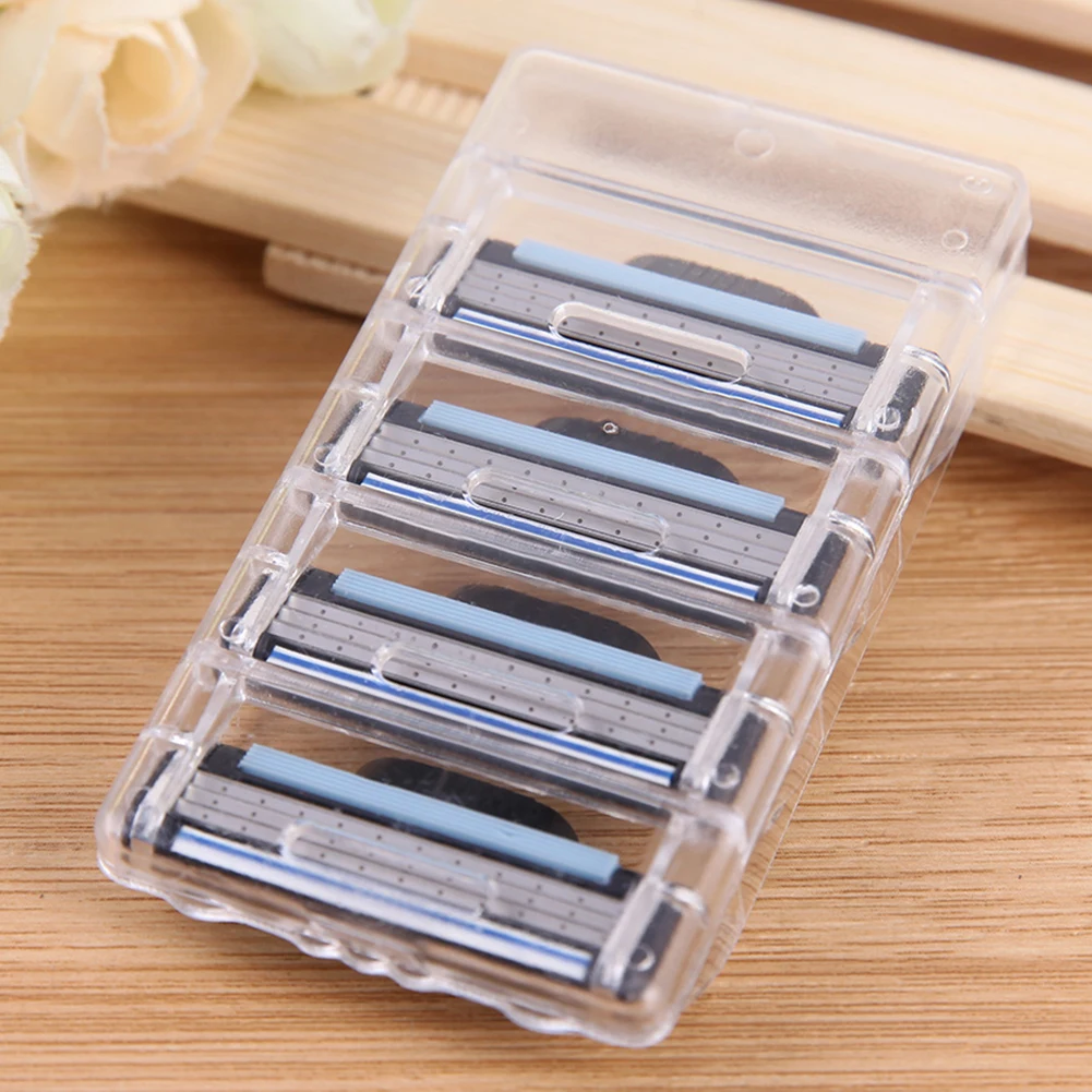 8-48Pcs Shaver Cutting Head for MACH 3 Men Stainless Steel Blade Sharp Changeable Shaver Head Accessories Gifts 3 Layer razor parts