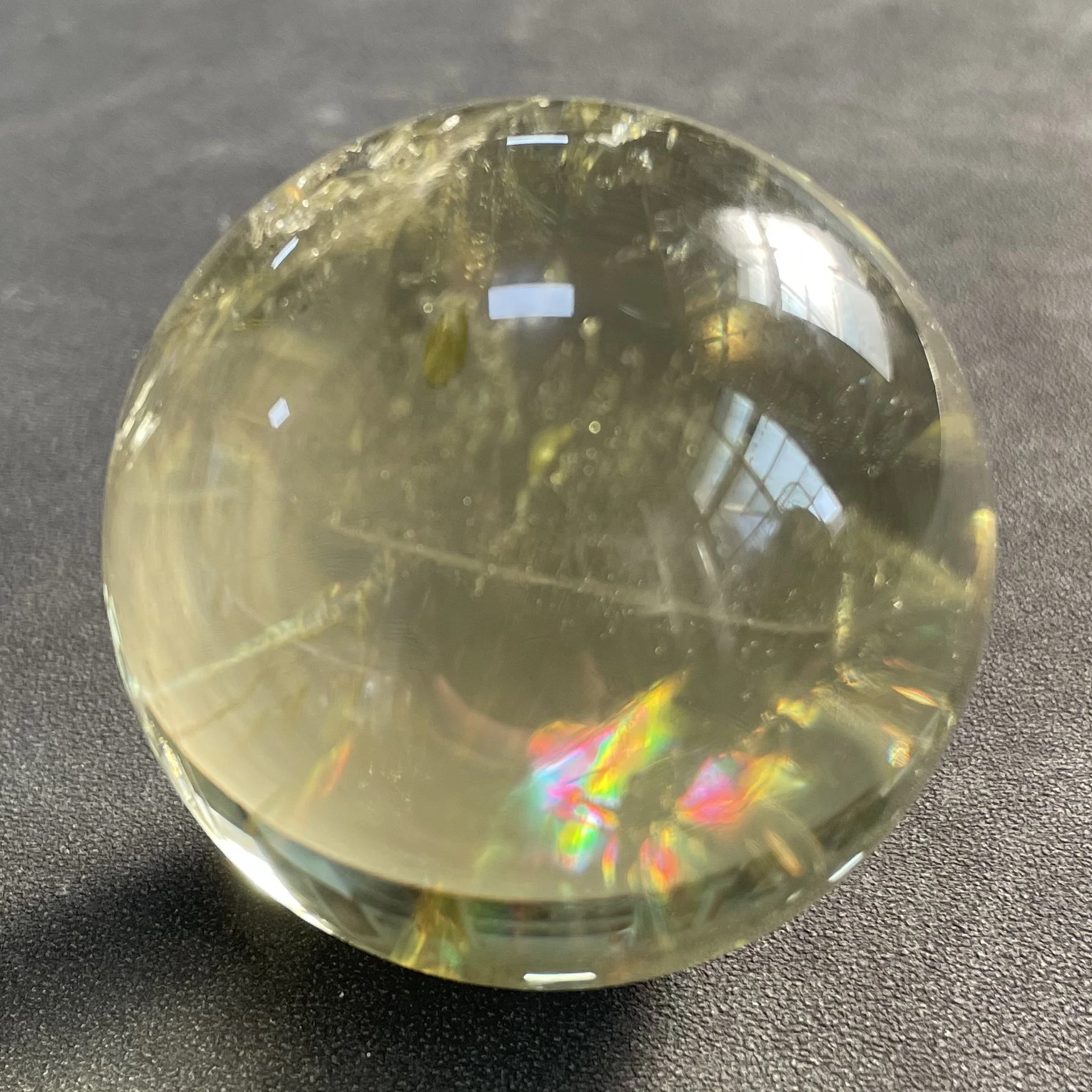 

266g Natural Stone Citrine Sphere Polished Quartz Rainbow Crystal Ball Reiki Healing Gift Room Decor Fengshui Y2031