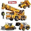 City technical MOC WheelLoader Car Heavy Mining Truck Crane Building Blocks DIY Engineering Excavator Bricks Toy For Children 1