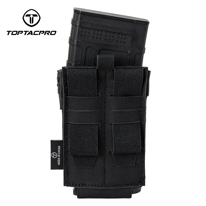 TOPTACPRO 전술 파우치 싱글 556 탄창 홀더 매거진 홀스터 케이스 PVC 접착 씰 도구 파우치 8537
