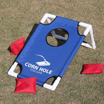 Folding CORNHOLE BOARDS BEANBAG TOSS GAME SET Corn Hole Toy for Families Kids 4