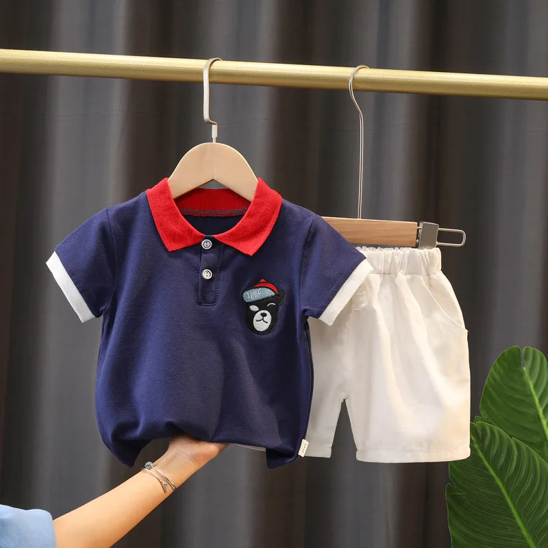 0-5 Year Old Baby Boy Summer Simple Clothes Set Children's Fashion - Main Image