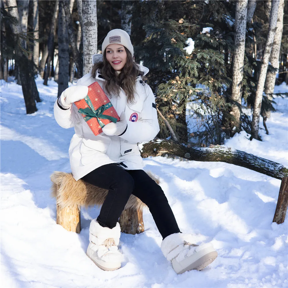 Lurnyet Stivali Da Neve 2025 Inverno Nuovo Cashmere Calde Suole - Foto 7