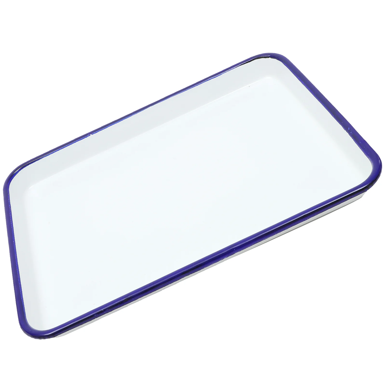 

White Enamel Baking Cookie Sheet Enamelware Roll Pan Ceramic Baking Pan Rectangular Roasting Pan Oven Dish Pancake Baking Tray