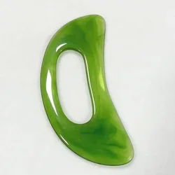 Deluxe Resin Beeswax Gua Sha Massage Tool for Face and Body Therapy (Green)