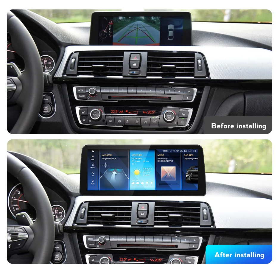 NaviFly KSW S680 8G + 256G 12.3 BMW 3 시리즈 F30 F31 F34 4 시리즈 F32 F33 용 안드로이드 13 차량용 멀티미디어 플레이어 연결 시스템