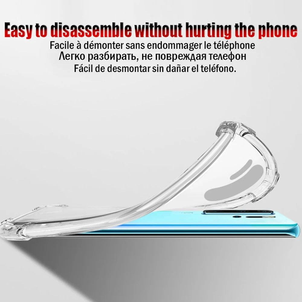 Transparent Thick Silicone Phone Case - Clear and Simple Design