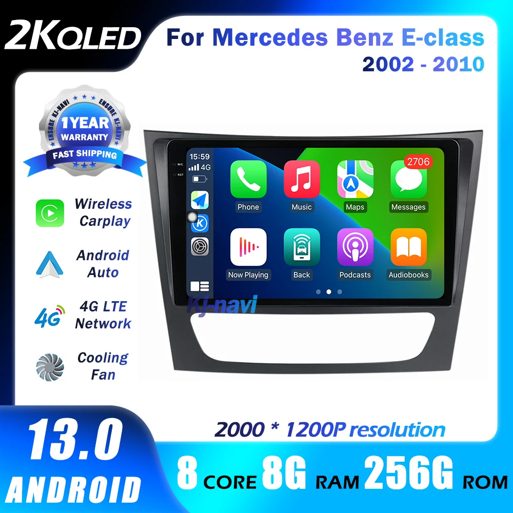 

Car Radio Android 13 For Mercedes Benz E-class W211 E200 E220 E300 E350 E240 E270 E280 W219 Carplay Stereo Multimedia Player DSP