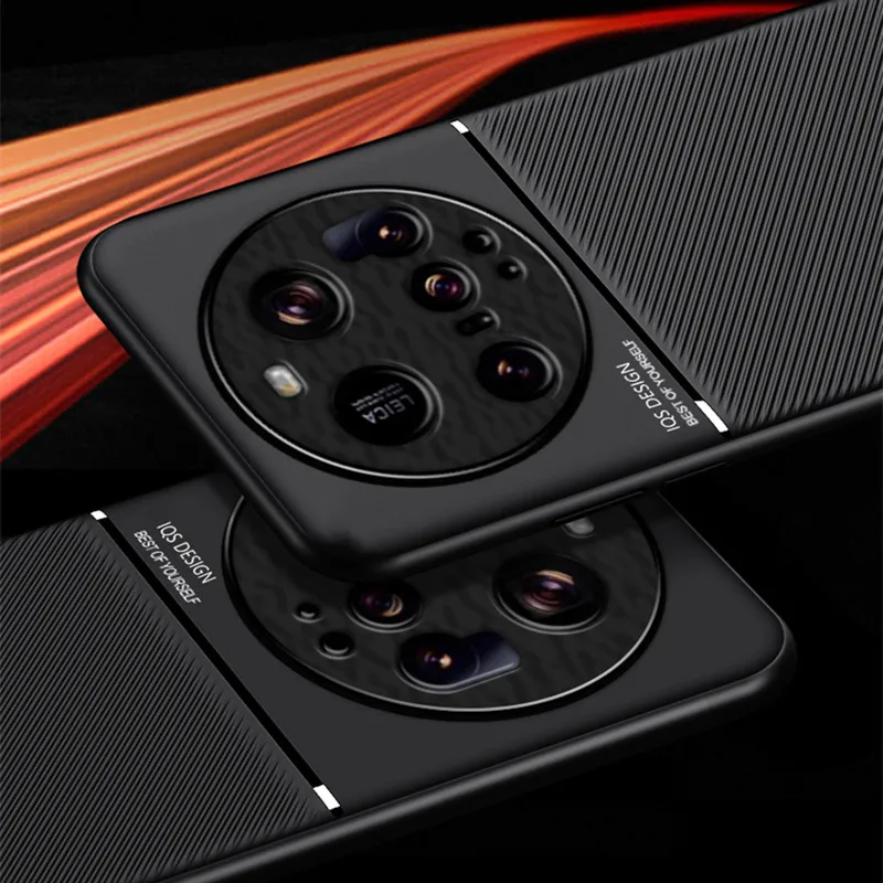 Magnetic Leather Silicone Shockproof Case with Car Holder