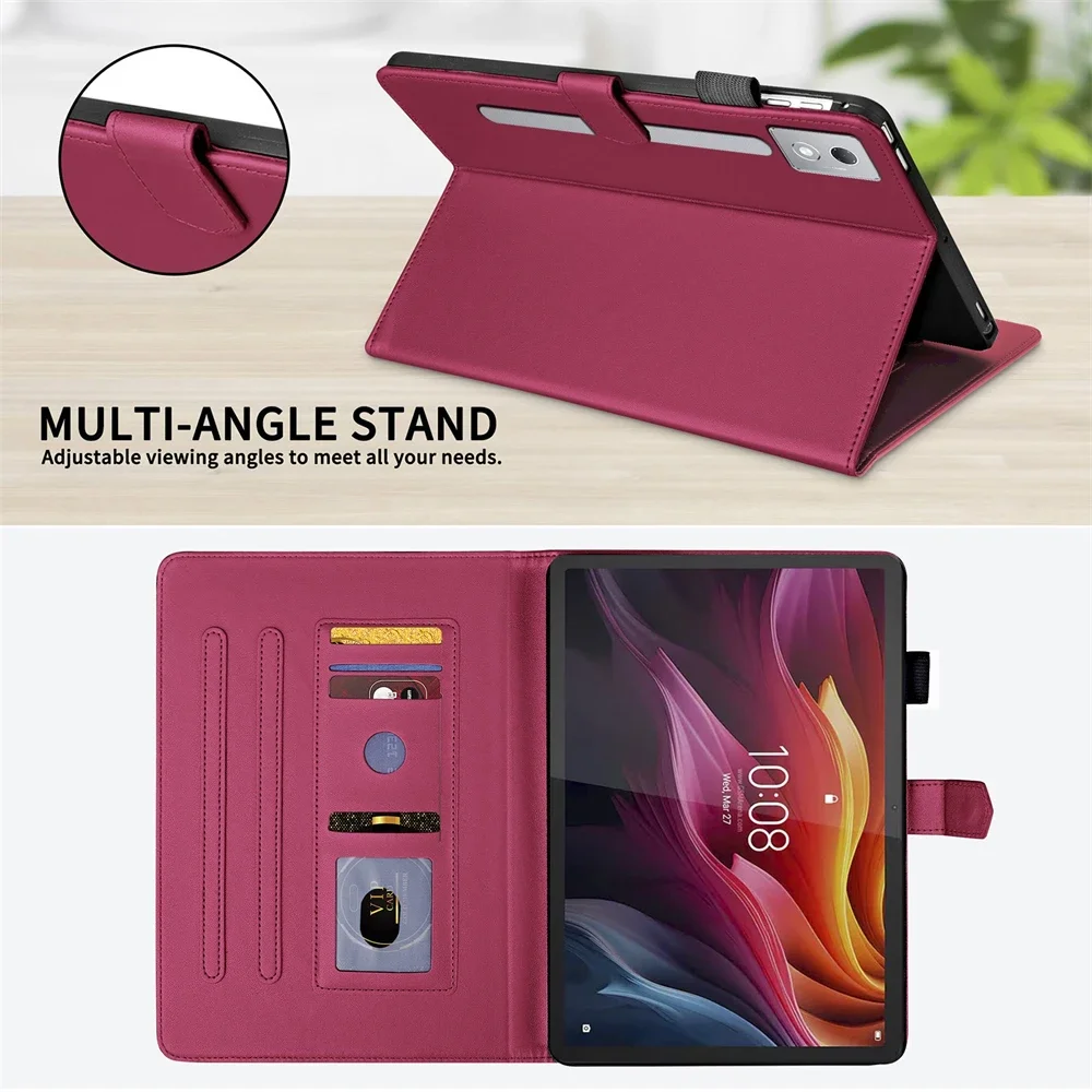 Elegant PU Leather Wallet Tablet Cover - Fashionable Protective Case in Chic Design