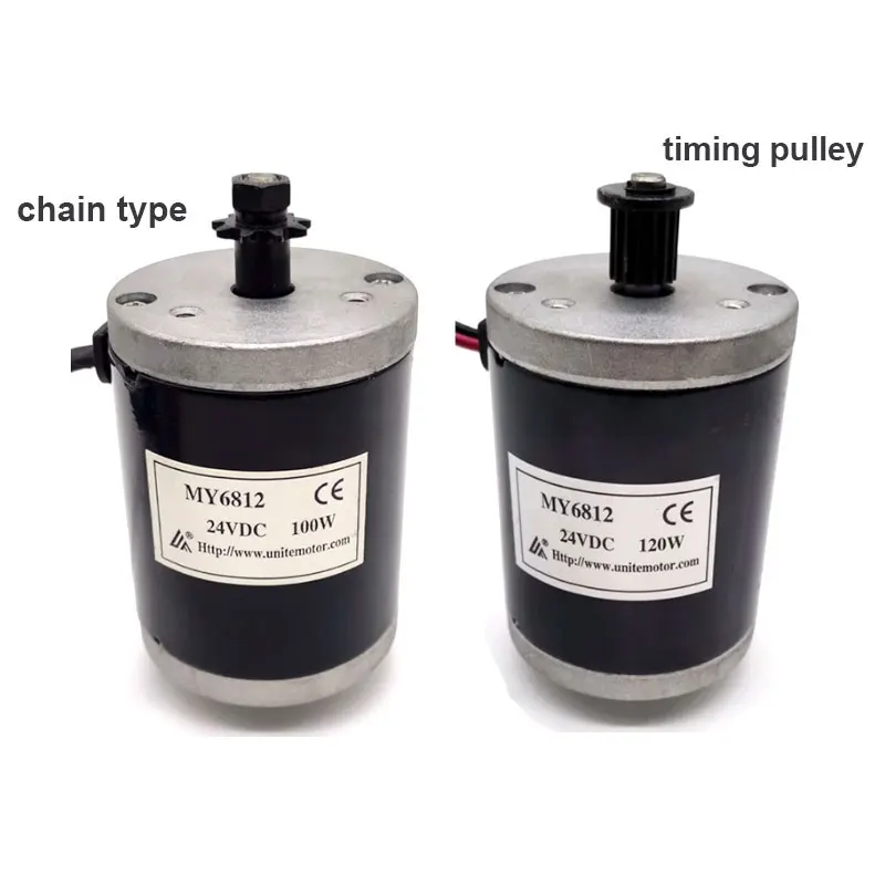 Bürstenmotor MY6812 12V 24V 100W 120W 150W Kleiner Hochgeschwindigkeitsbürstenmotor mit Riemenscheibe Elektrisches Zubehör – Detail 1