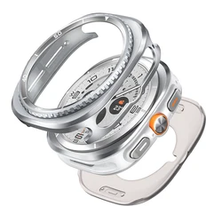 Sleek Metal Watch Case Protector for Premium Style and Durability (Silver white)
