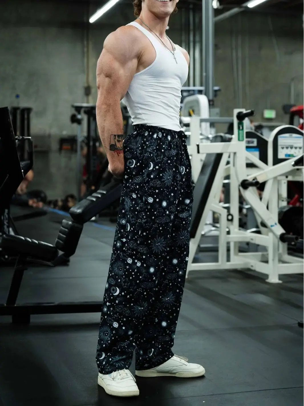 New Retro Thin Pants Men's Summer Breathable Quick Drying Loose Sports Pants Fitness Casual Digital Printed Pants 2
