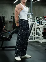 New Retro Thin Pants Men's Summer Breathable Quick Drying Loose Sports Pants Fitness Casual Digital Printed Pants 2