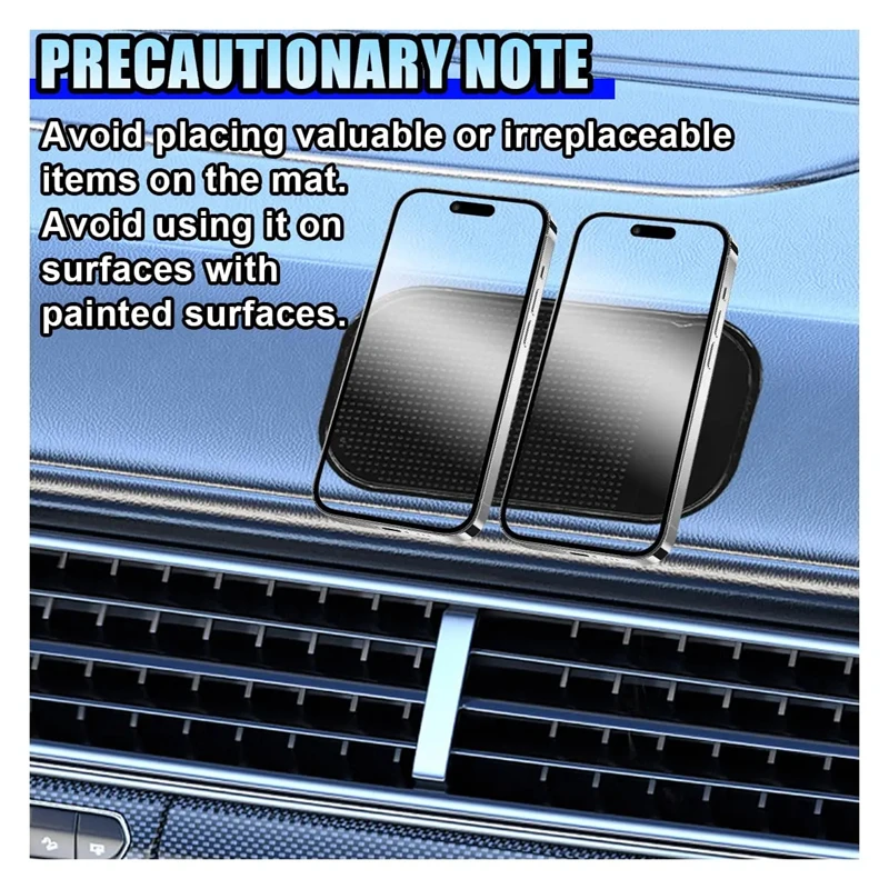 Xiaomi 2pcs Car Dashboard Non-slip Mats, Reusable Sticky Silicone Gel Pads, Mult