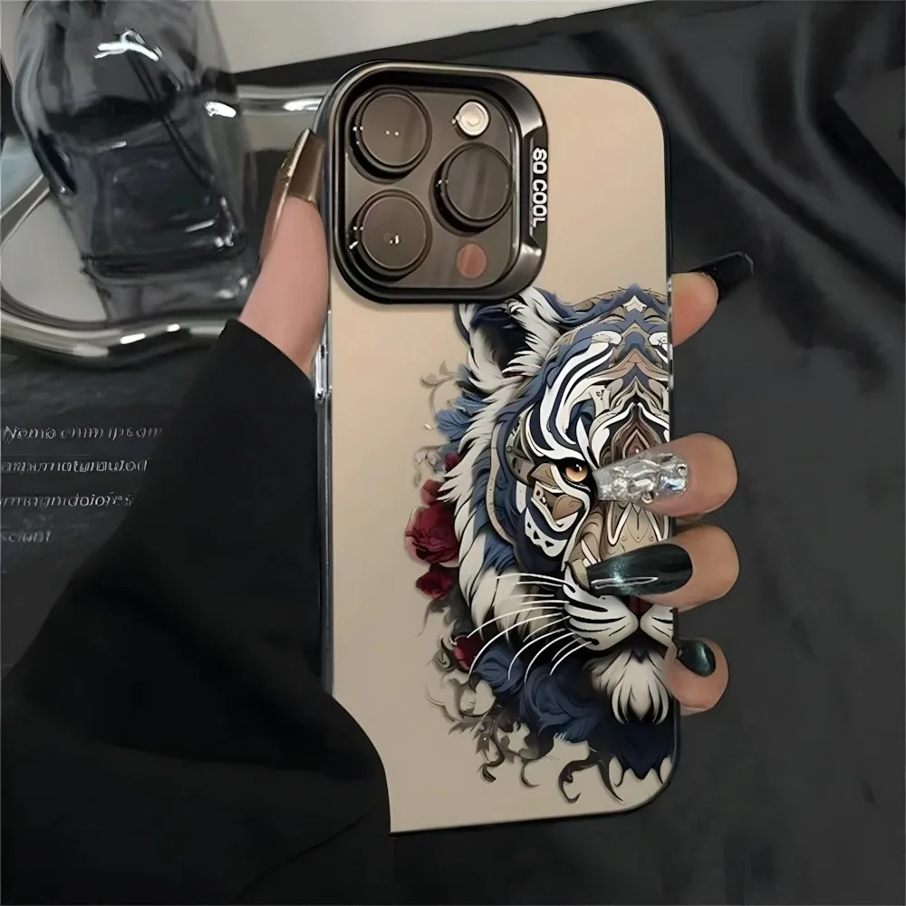 Cool Tiger Totem Shockproof Phone Case - Sturdy Hard IMD Plastic Cover
