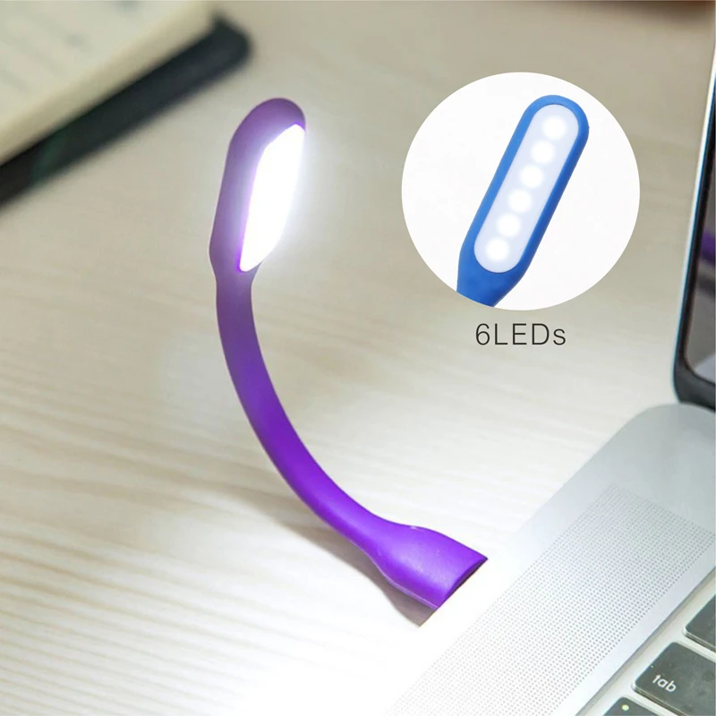 5V USB LED Light Portable Mini Book Reading Lamp Power Bank/computer Flexible Bendable Night Desk Book LED Light