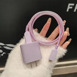 Candy Color Silicone Charger Protective Case - Soft Fast Charge Cover (PurPle)